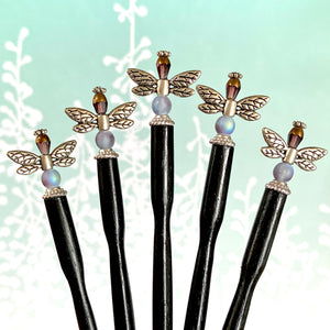 Five of our Aria Dragonfly hair sticks