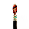 A close up side view of the Bree Tidal Hair Stick made from a teardrop Jasper bead.