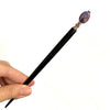 The large size of the Petra Tidal Hair Stick made with purple jasper stone beads.
